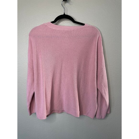 Banana Republic Women's Pink Sweater medium cotton pullover long sleeve‎ - Picture 5 of 6